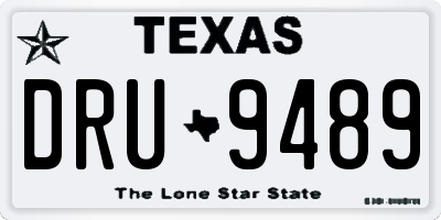 TX license plate DRU9489