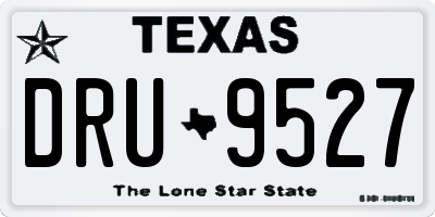 TX license plate DRU9527