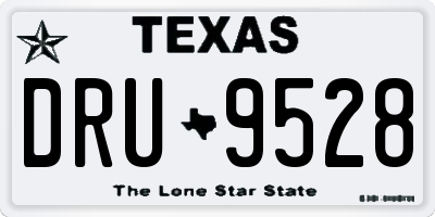 TX license plate DRU9528