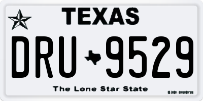 TX license plate DRU9529