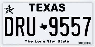 TX license plate DRU9557