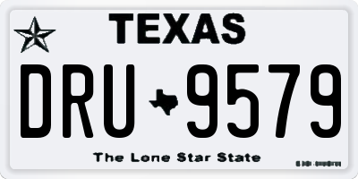 TX license plate DRU9579