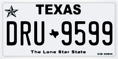 TX license plate DRU9599