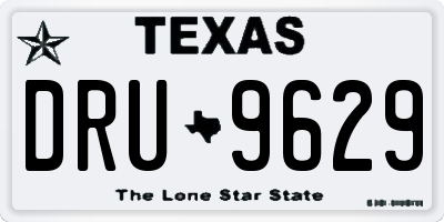 TX license plate DRU9629