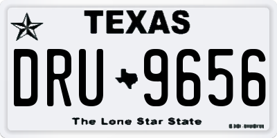 TX license plate DRU9656