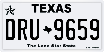 TX license plate DRU9659