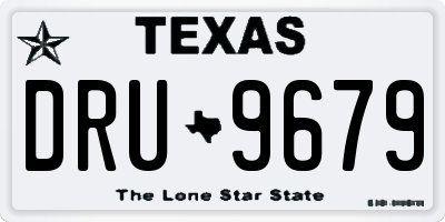 TX license plate DRU9679