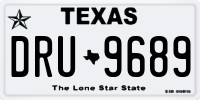 TX license plate DRU9689