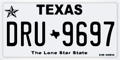 TX license plate DRU9697