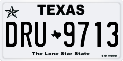 TX license plate DRU9713