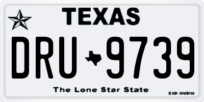 TX license plate DRU9739