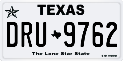 TX license plate DRU9762