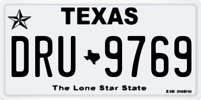 TX license plate DRU9769