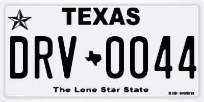 TX license plate DRV0044