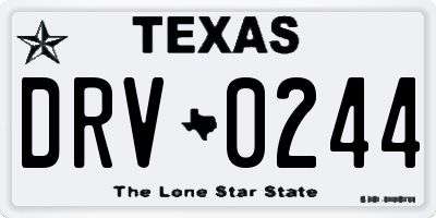 TX license plate DRV0244
