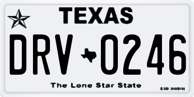 TX license plate DRV0246