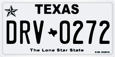 TX license plate DRV0272