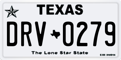 TX license plate DRV0279