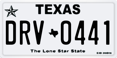 TX license plate DRV0441