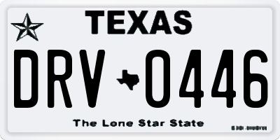 TX license plate DRV0446