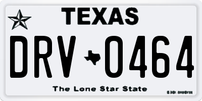 TX license plate DRV0464