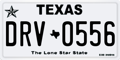 TX license plate DRV0556