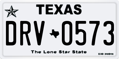 TX license plate DRV0573