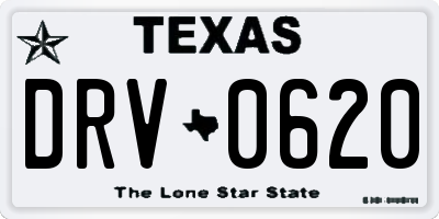 TX license plate DRV0620