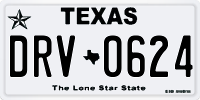 TX license plate DRV0624