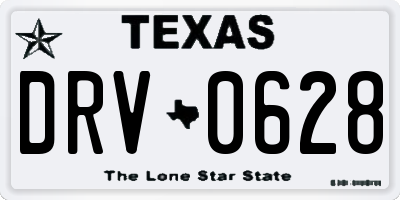 TX license plate DRV0628