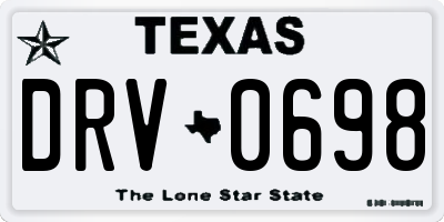 TX license plate DRV0698