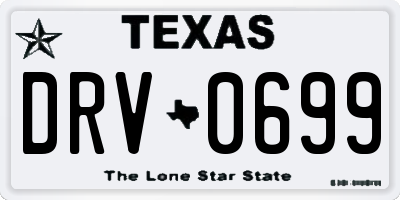 TX license plate DRV0699