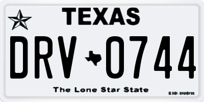 TX license plate DRV0744