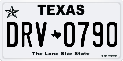 TX license plate DRV0790