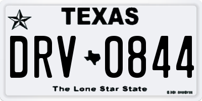 TX license plate DRV0844