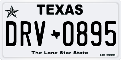 TX license plate DRV0895