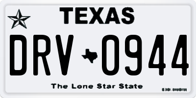 TX license plate DRV0944