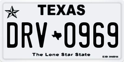 TX license plate DRV0969