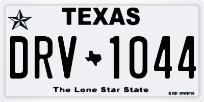 TX license plate DRV1044