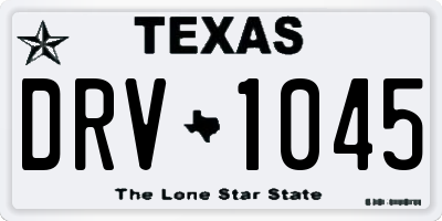 TX license plate DRV1045