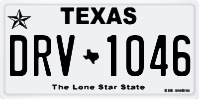 TX license plate DRV1046