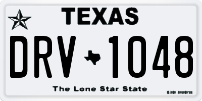 TX license plate DRV1048