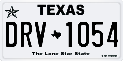 TX license plate DRV1054