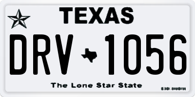TX license plate DRV1056