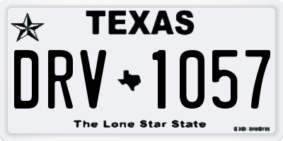 TX license plate DRV1057