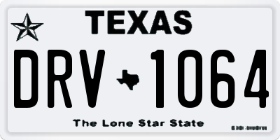 TX license plate DRV1064