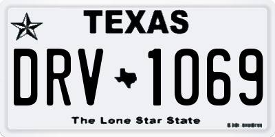 TX license plate DRV1069