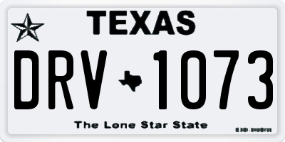 TX license plate DRV1073