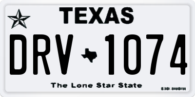 TX license plate DRV1074