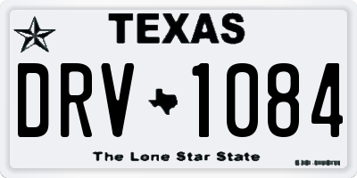 TX license plate DRV1084